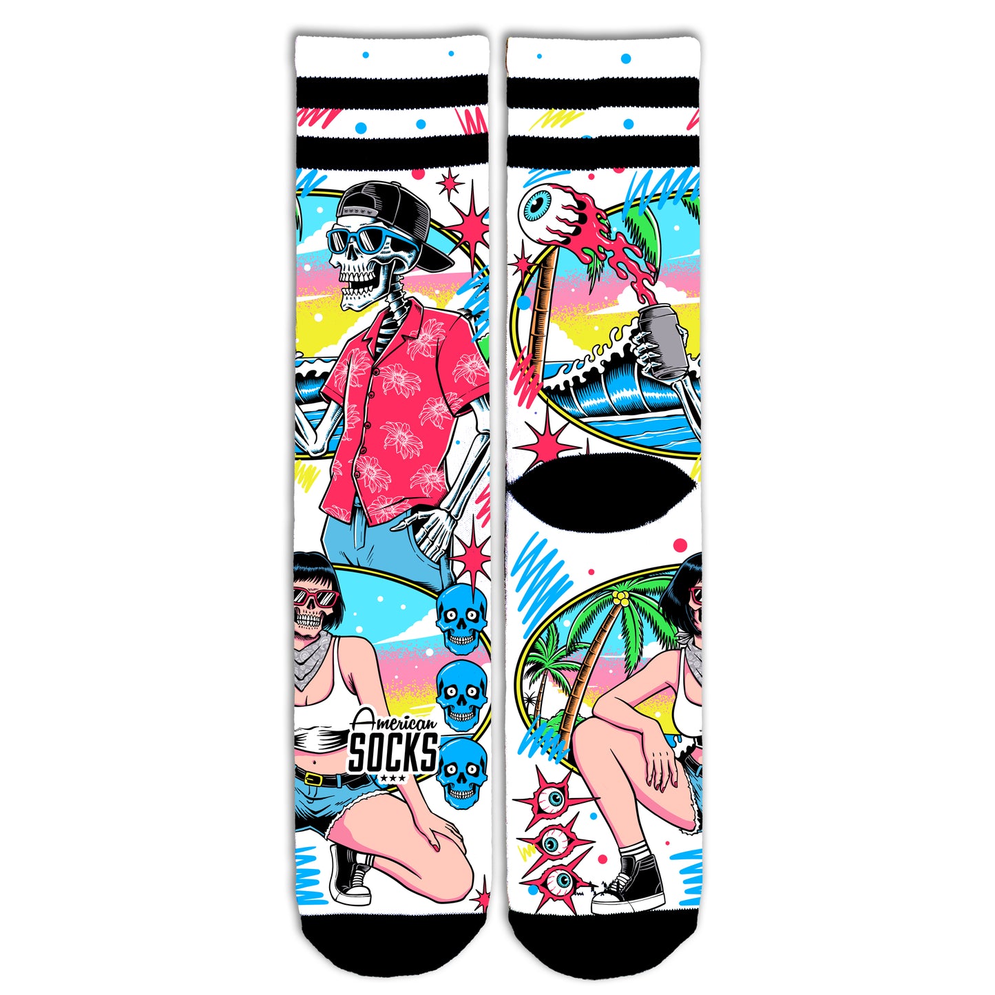 American Socks Neon Paradise Mid High