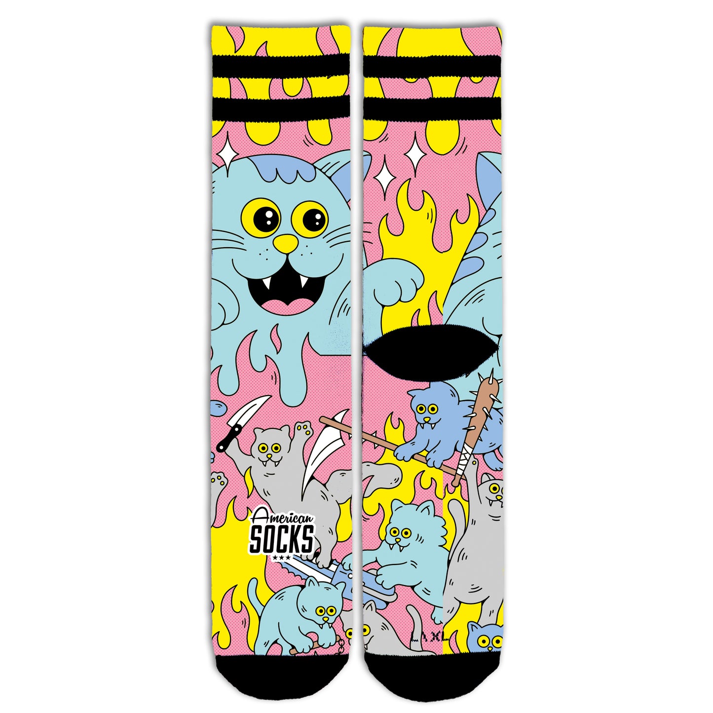 American Socks Killer Kitties Mid High