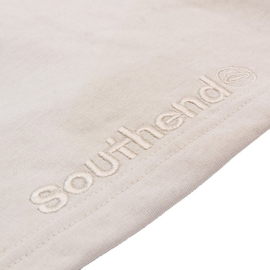 "Southend" Logo Beige Premium Shorts - Southend Apparel