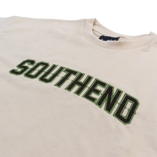 "Southend" Logo Beige T - shirt - Southend Apparel