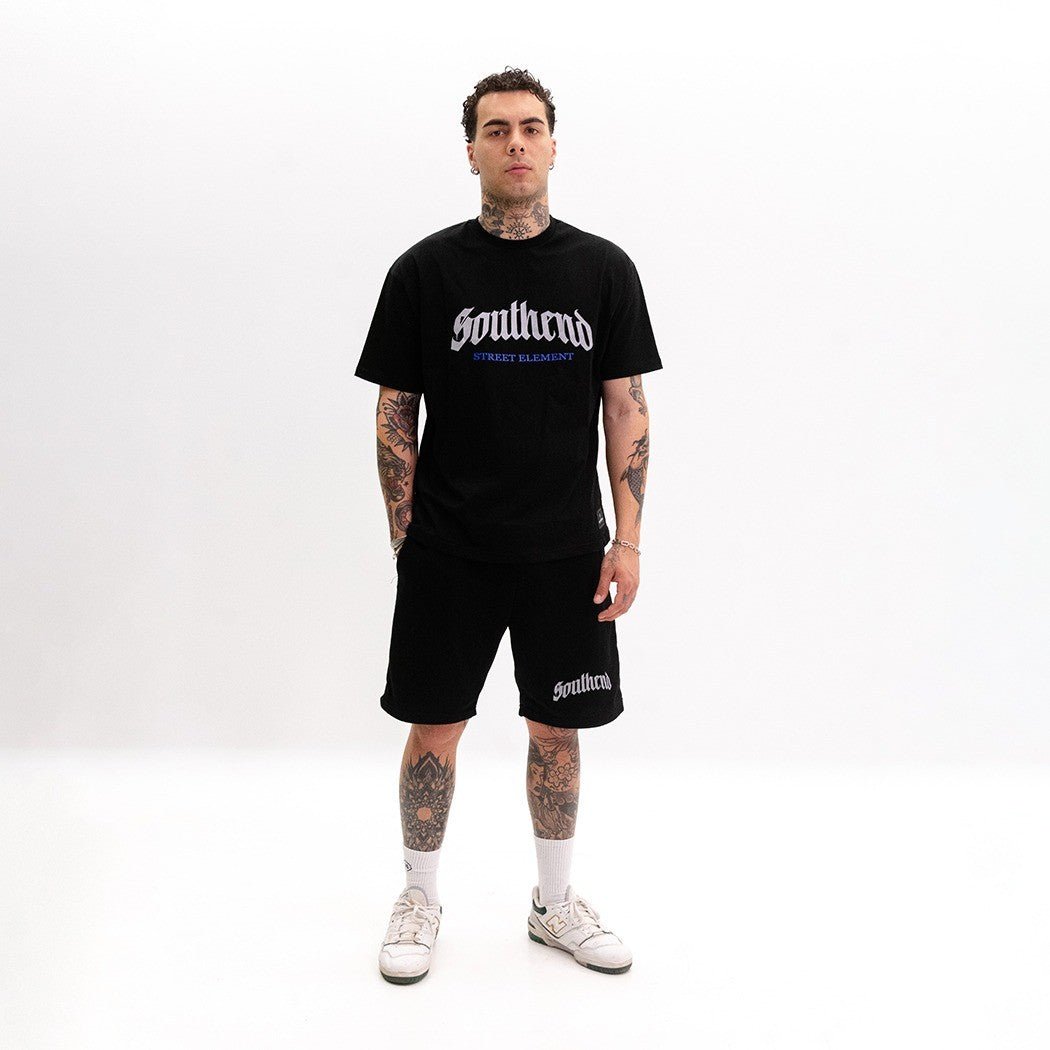 "Southend" OG Logo Black Premium Shorts - Southend Apparel