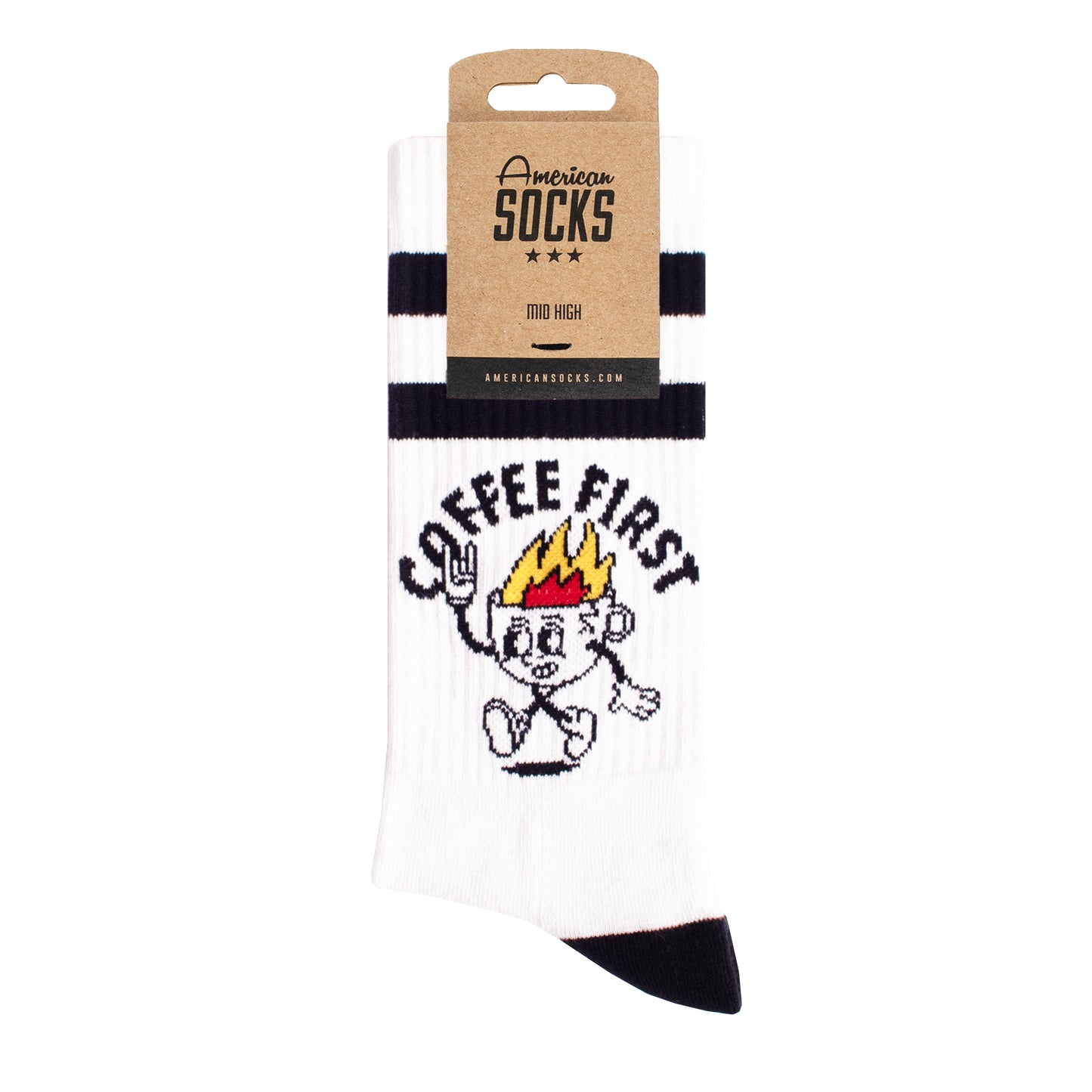 American Socks Coffee First Mid High