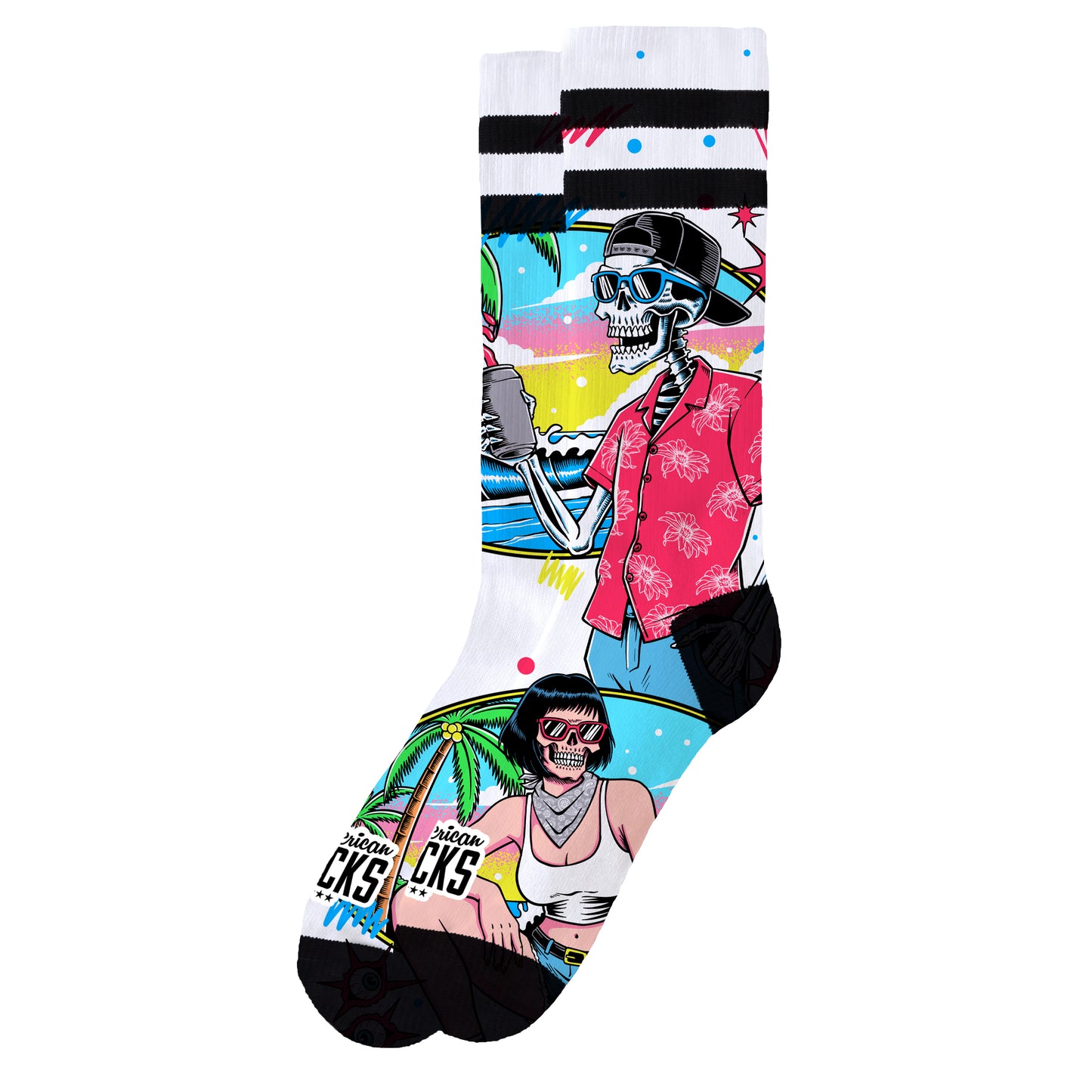 American Socks Neon Paradise Mid High