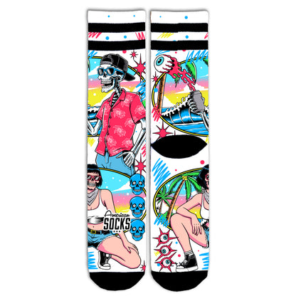American Socks Neon Paradise Mid High