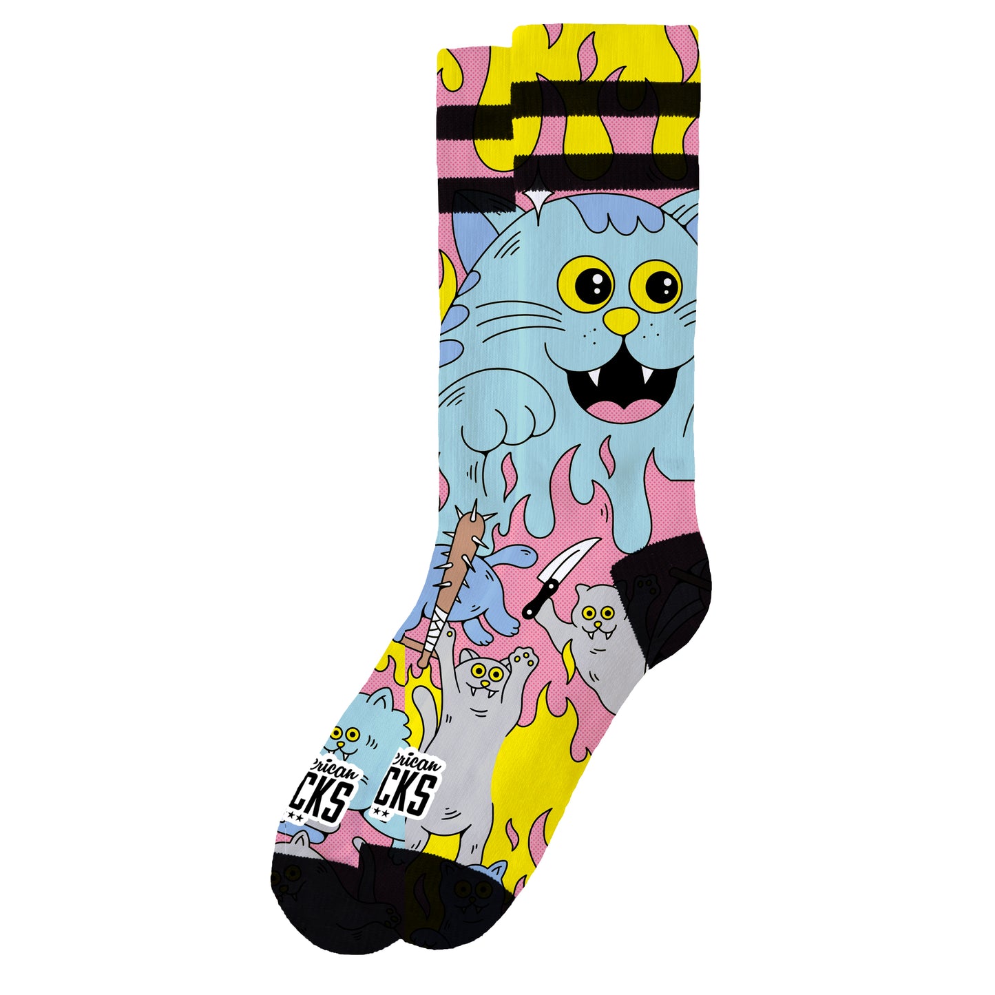 American Socks Killer Kitties Mid High