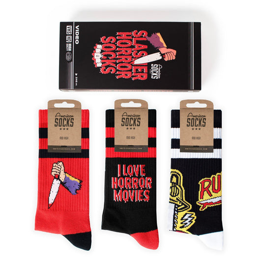 American Socks Gift Box Slasher VHS Mid High