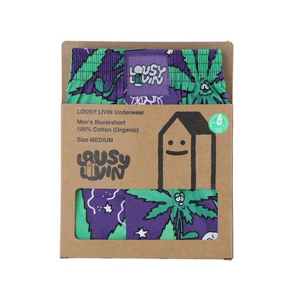 Lousy Livin Boxershorts Weedy Purple Haze