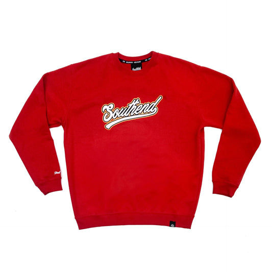 Baseball Logo Crewneck Red - Southend Apparel