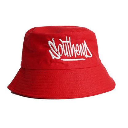 Red "Southend" Tag Bucket Hat - Southend Apparel