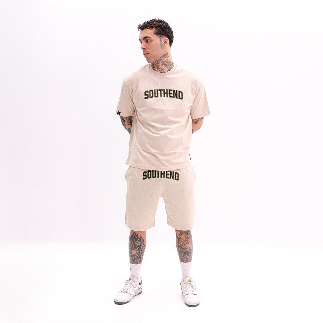"Southend" Beige Premium Shorts - Southend Apparel